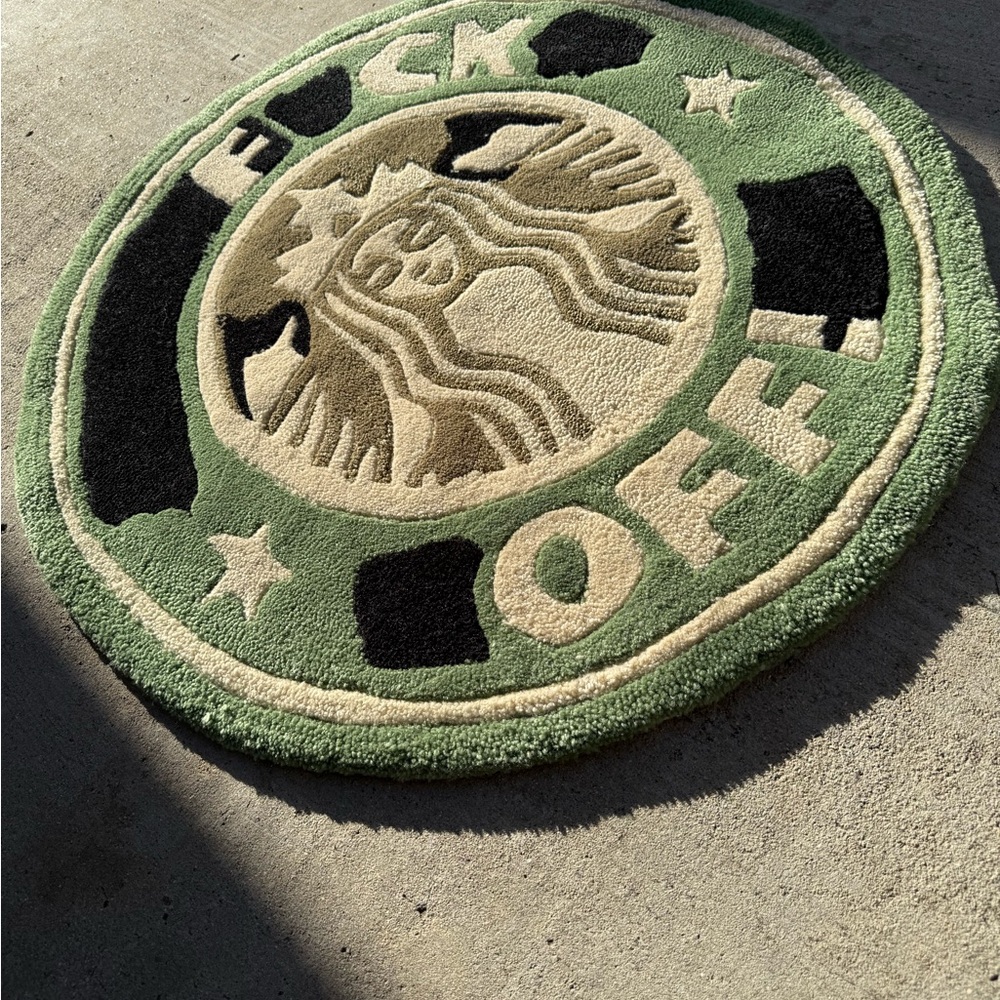 Starbucks F*CK OFF Rug - Picture 3 of 5